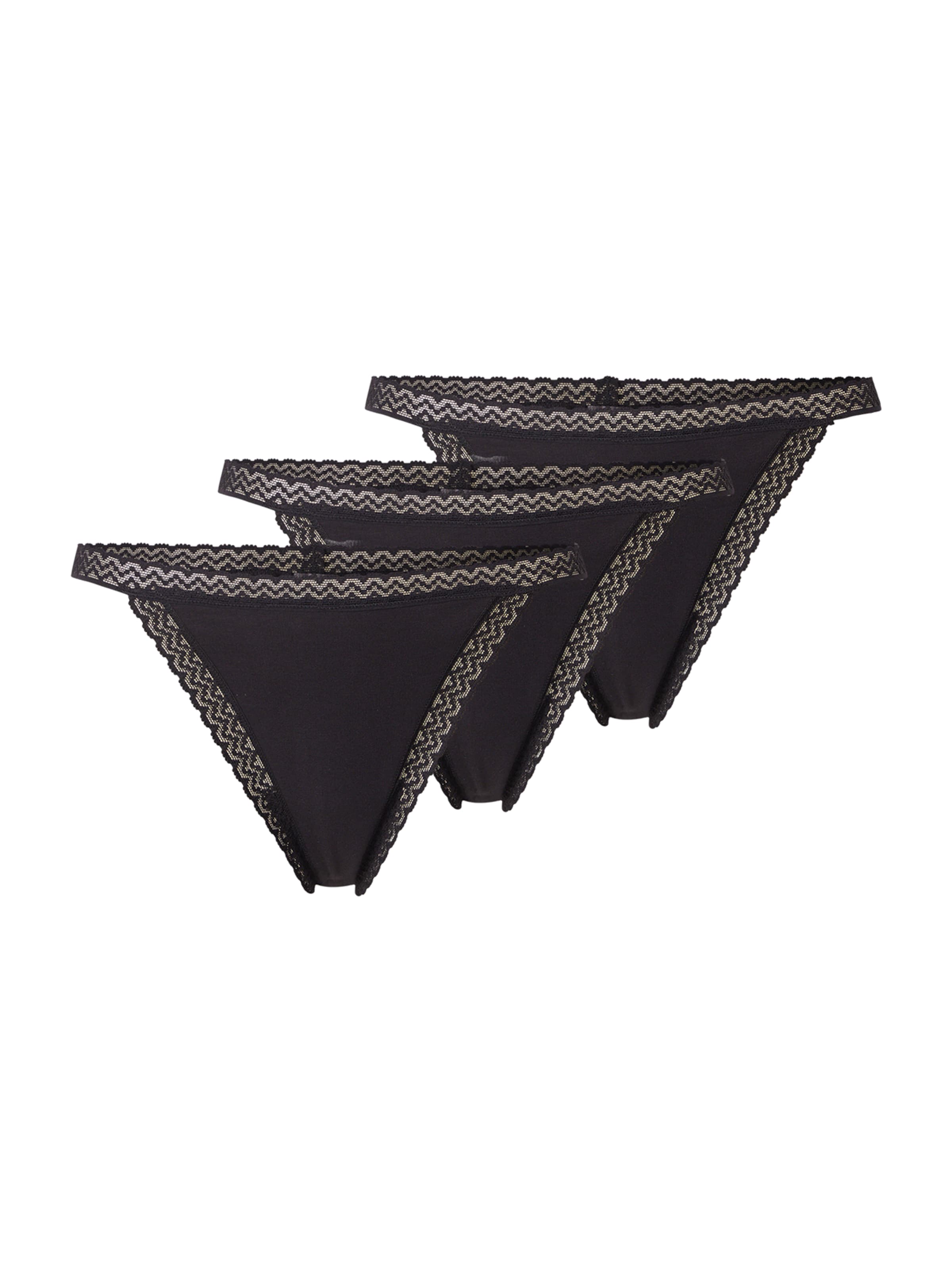 ABOUT YOU String '3 pack River Thong' in Schwarz: Vorderseite