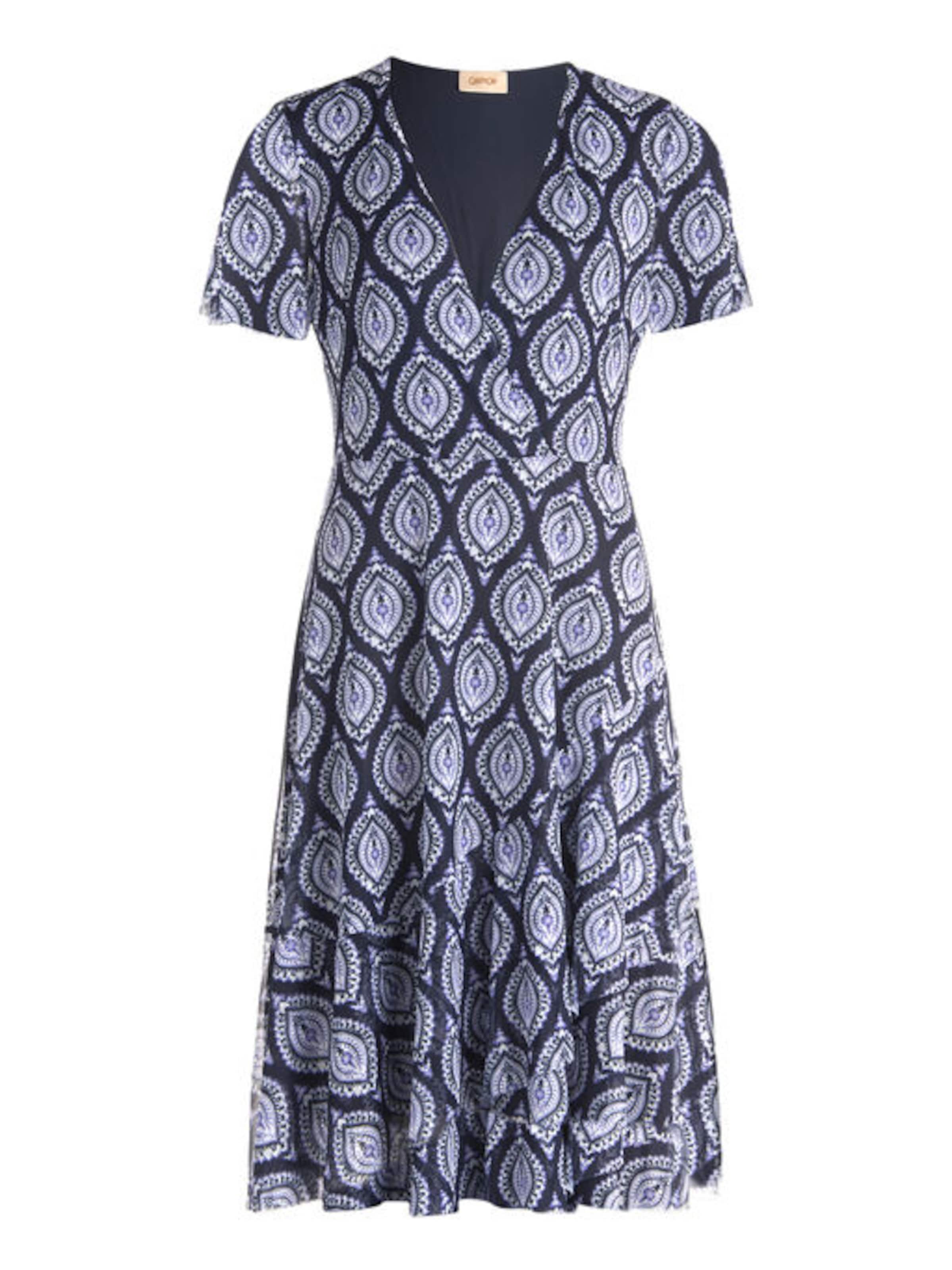 Cartoon Volantkleid mit Rüschen in Blau: Vorderseite