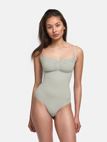 cfab (formerly creamy fabrics) Shapingbody 'Bodysuit Sculpting Shapewear mit Lace' i grön
