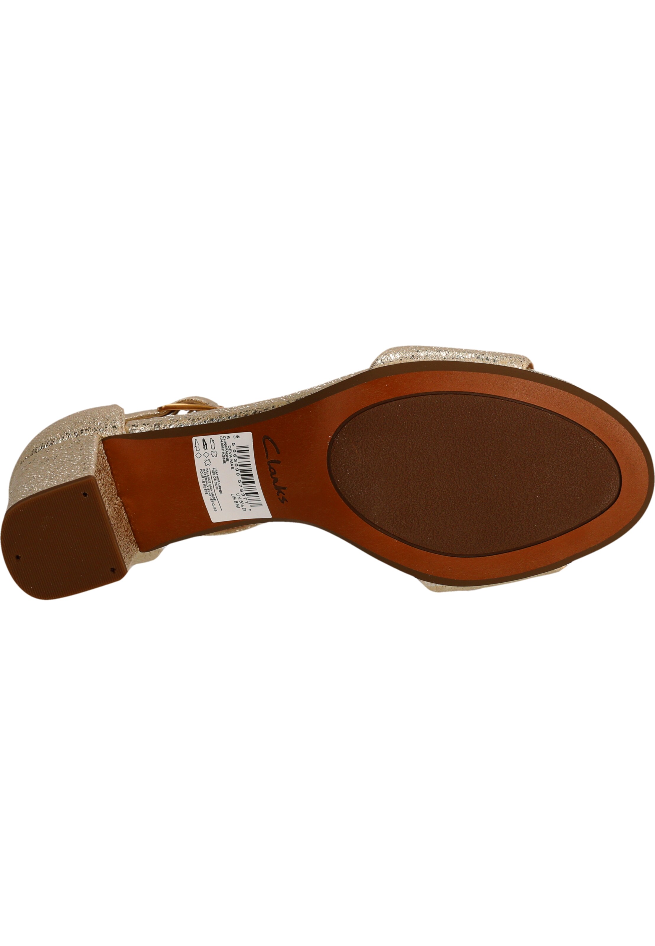 CLARKS Strap sandal 'Deva' in Gold