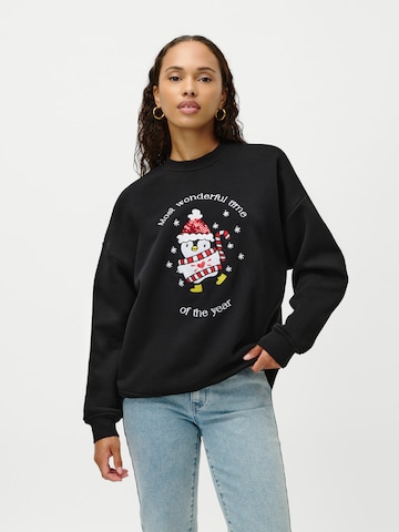 Felpa 'Viola' di LeGer by Lena Gercke in nero: frontale