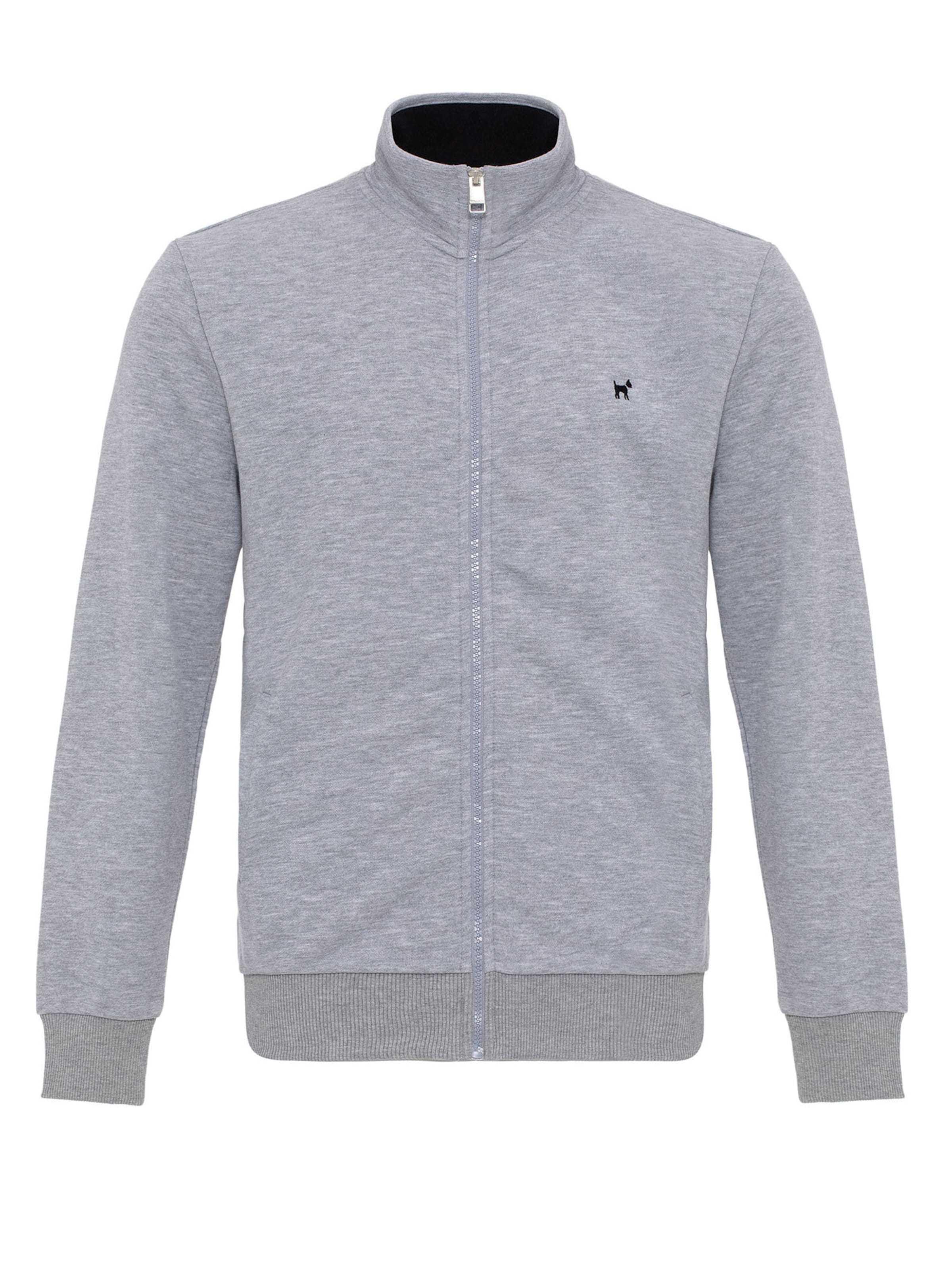 Williot Zip-Up Hoodie in Grey: front