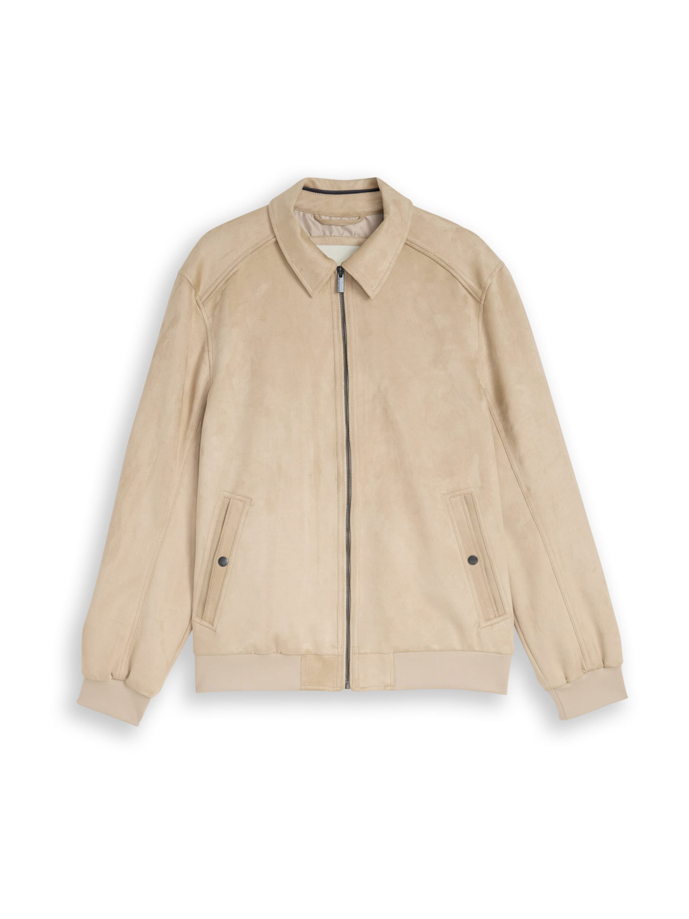 TOM TAILOR Φθινοπωρινό και ανοιξιάτικο μπουφάν σε μπεζ: μπροστά