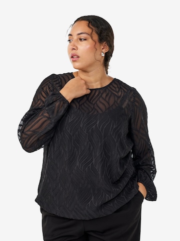 ZizziBluza 'Emie' - crna boja: prednji dio