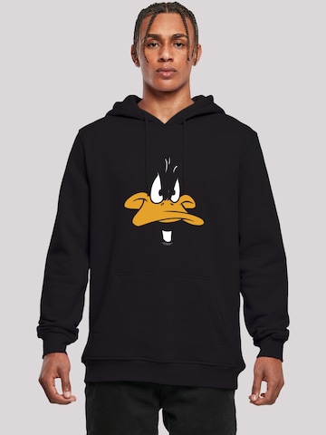 F4NT4STIC Sweatshirt 'Looney Tunes Daffy Duck Big Face' in Schwarz: predná strana