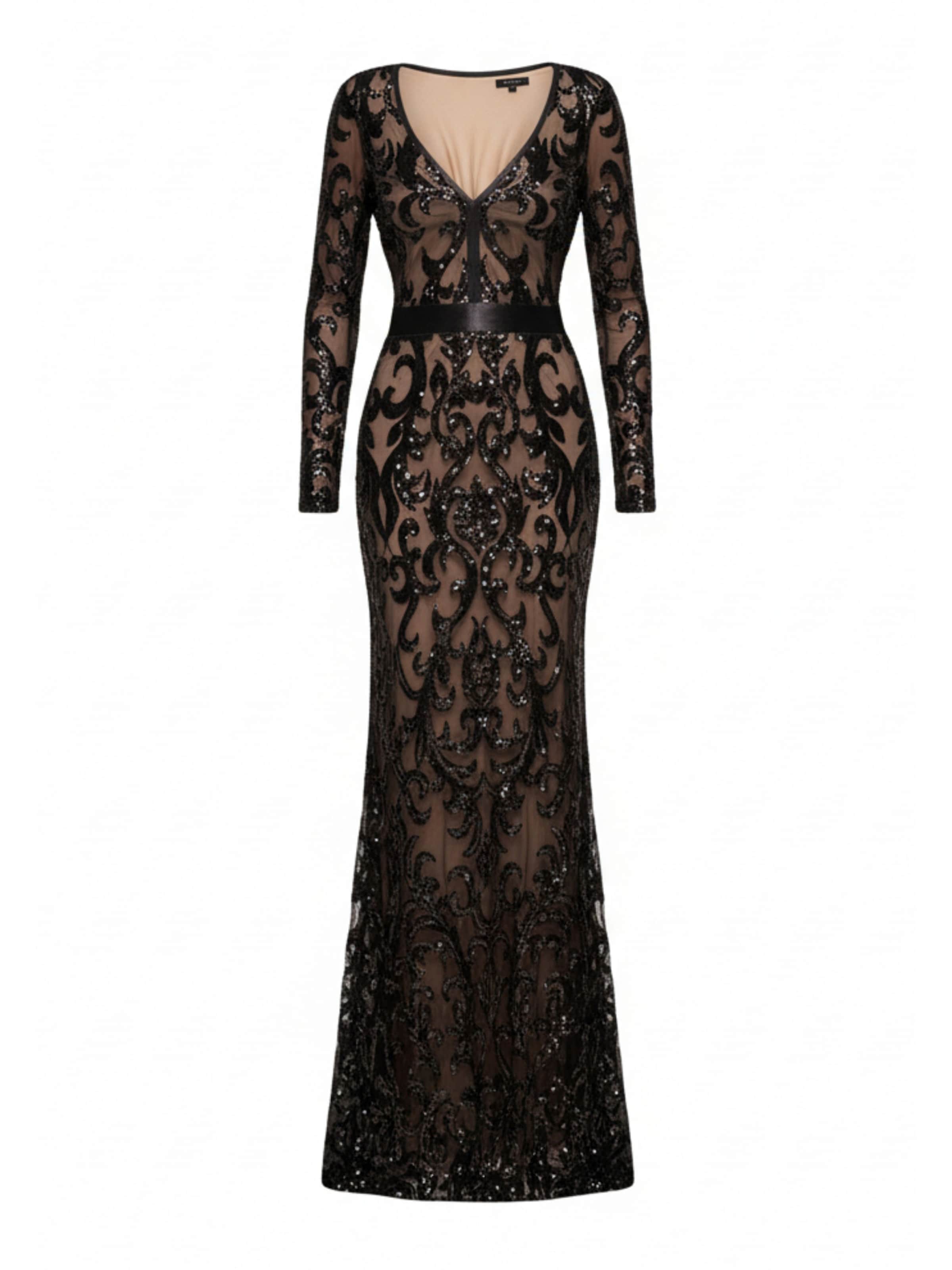 GODDIVA Avondjurk in Zwart: voorkant