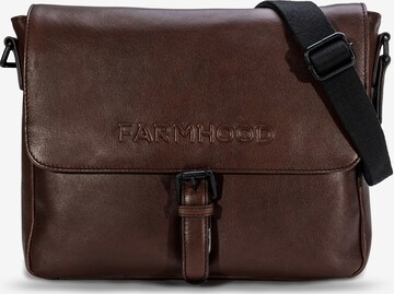 Farmhood Document Bag in Brown: front