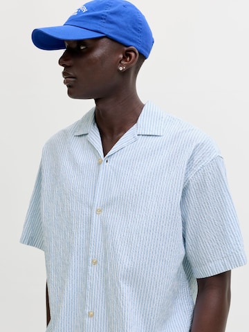 JACK & JONES Comfort Fit Skjorte 'Hawaii' i blå