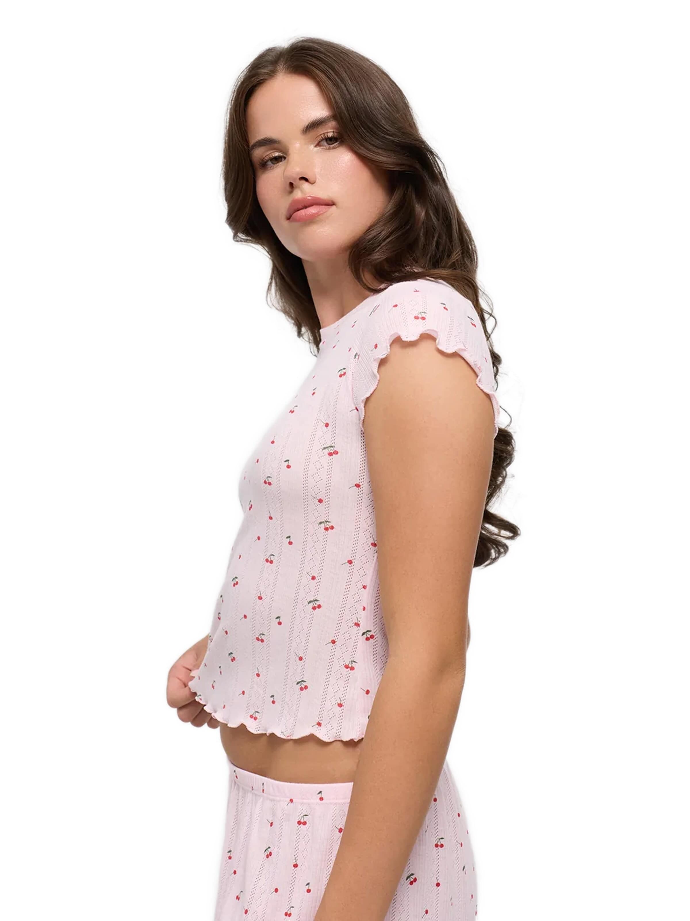 Pigiama corto 'Soft Touch Jacquard Shorts' di cfab in rosa