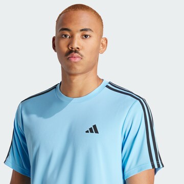 ADIDAS PERFORMANCE Performance Shirt 'Train Essentials 3-Stripes' in Blue