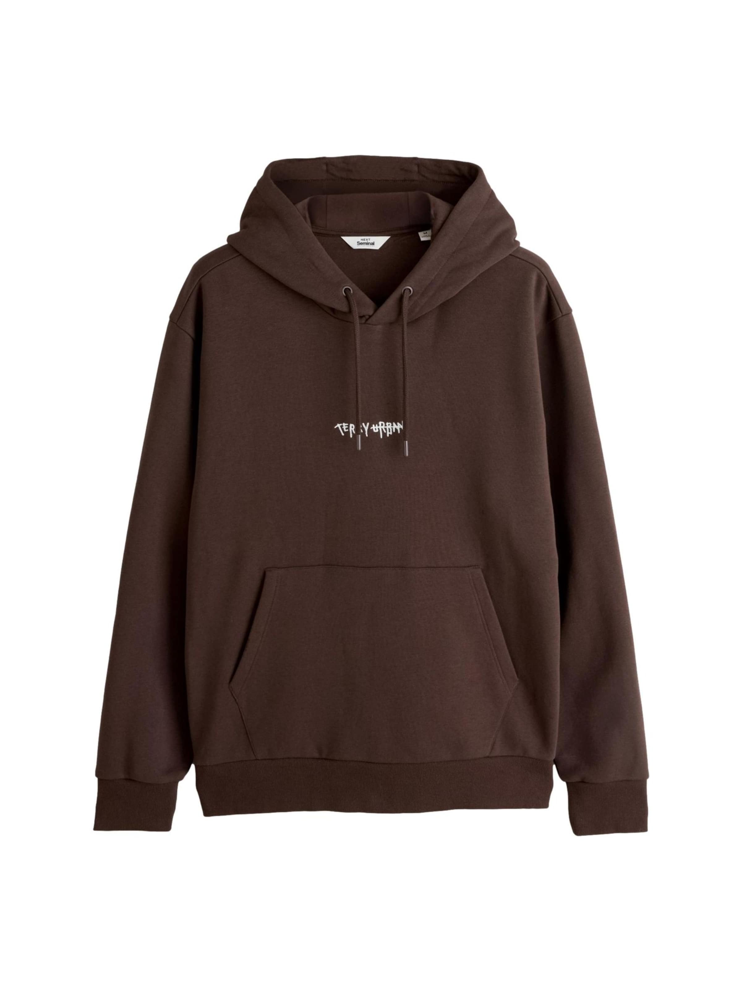 Next Sweatshirt 'Seminal Licence' in XS in Chocolate / Yellow / Coral / White, Item view