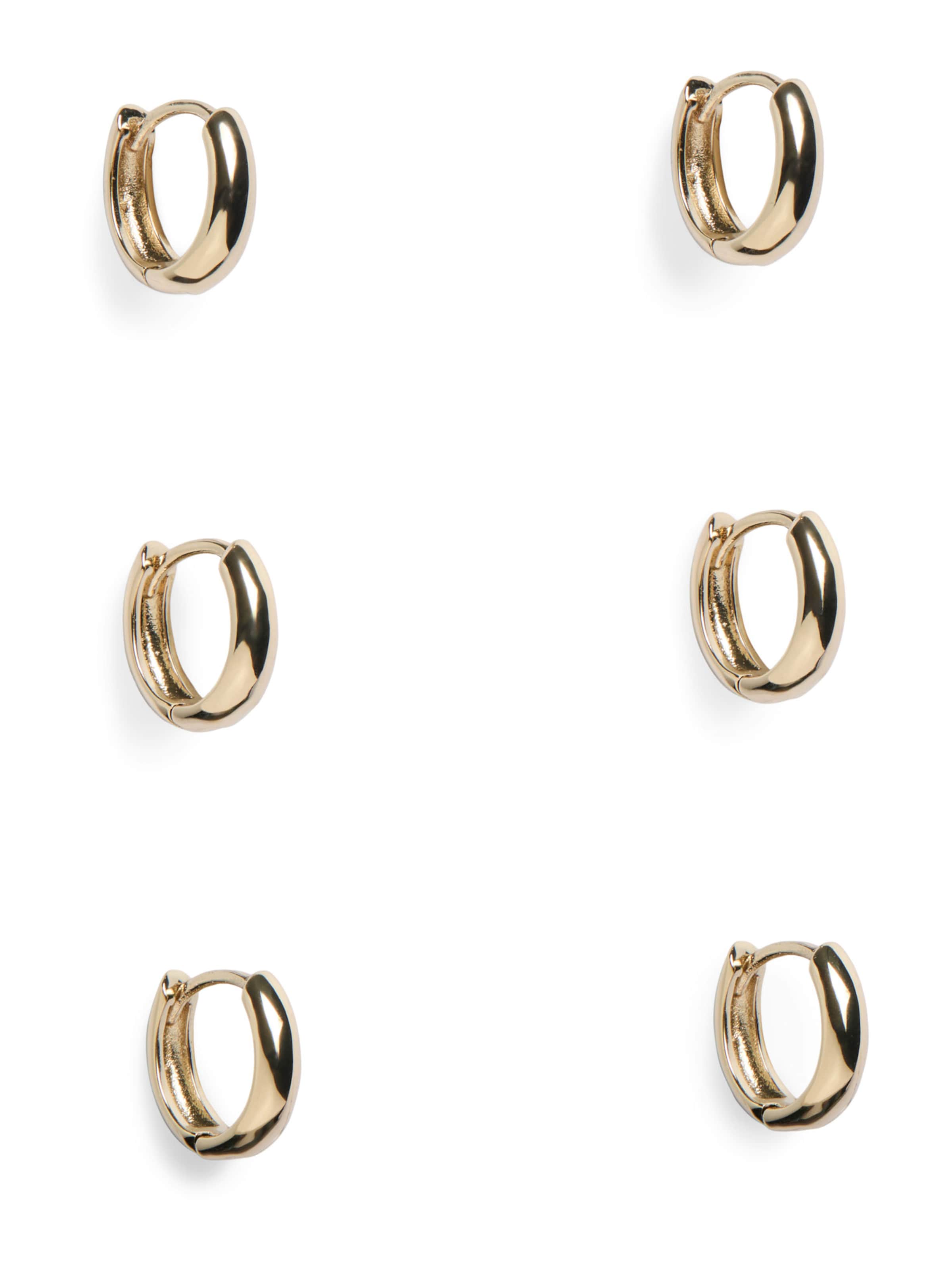 PIECES - Pendientes 'PCNAMI' en oro: frente