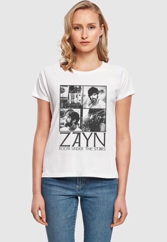 Merchcode Shirt 'ZAYN - Quad Collage' in White: front