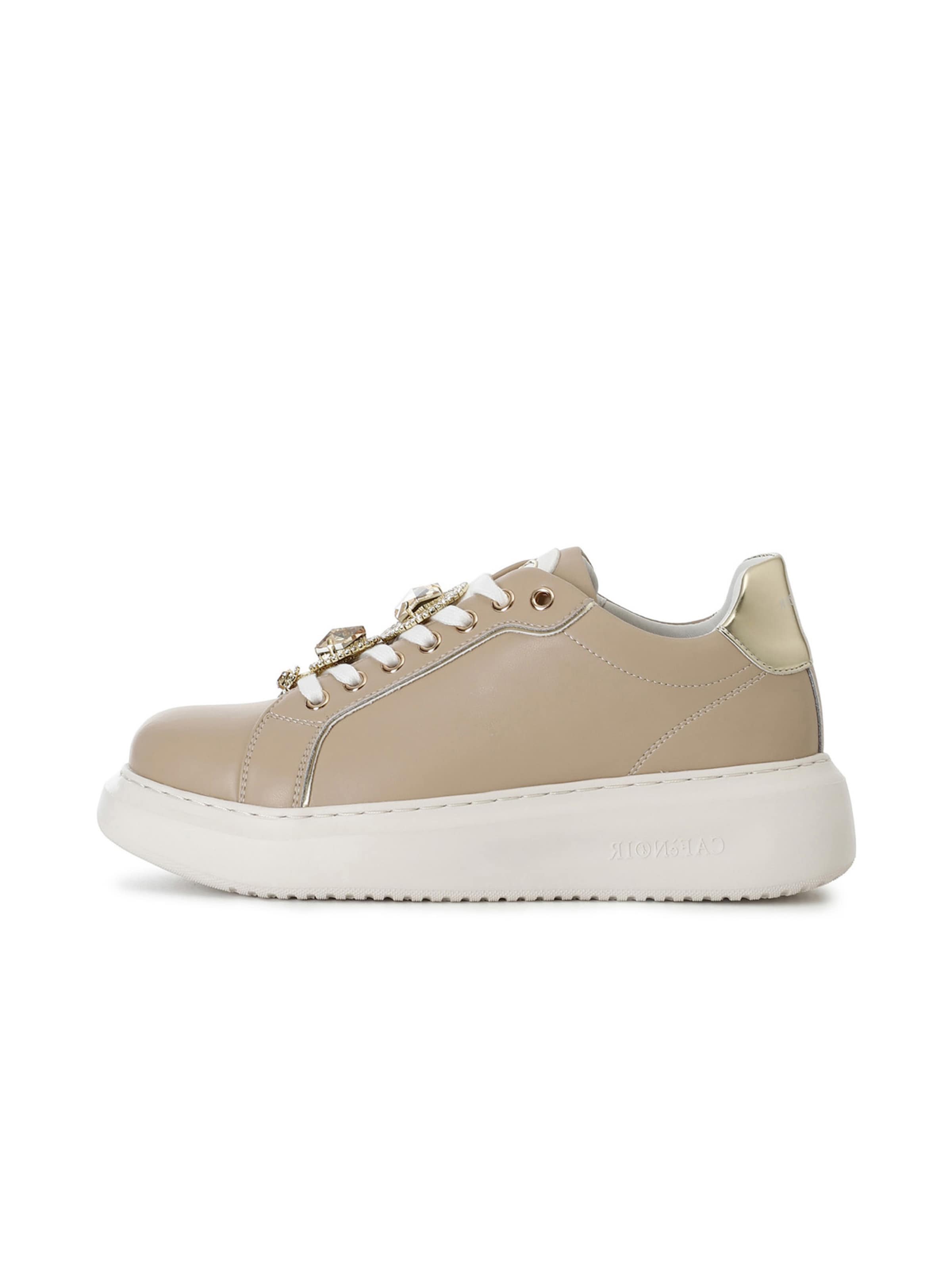 Sneaker bassa di CAFè NOIR in marrone: frontale