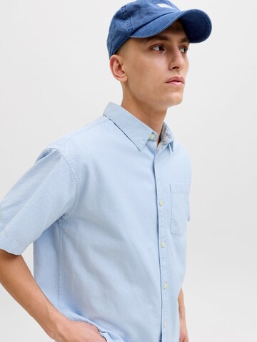 JACK & JONES Regular fit Button Up Shirt 'JORNANTUCKET' in Blue