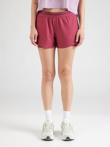 UNDER ARMOUR - regular Pantalón deportivo 'Play Up' en rojo: frente