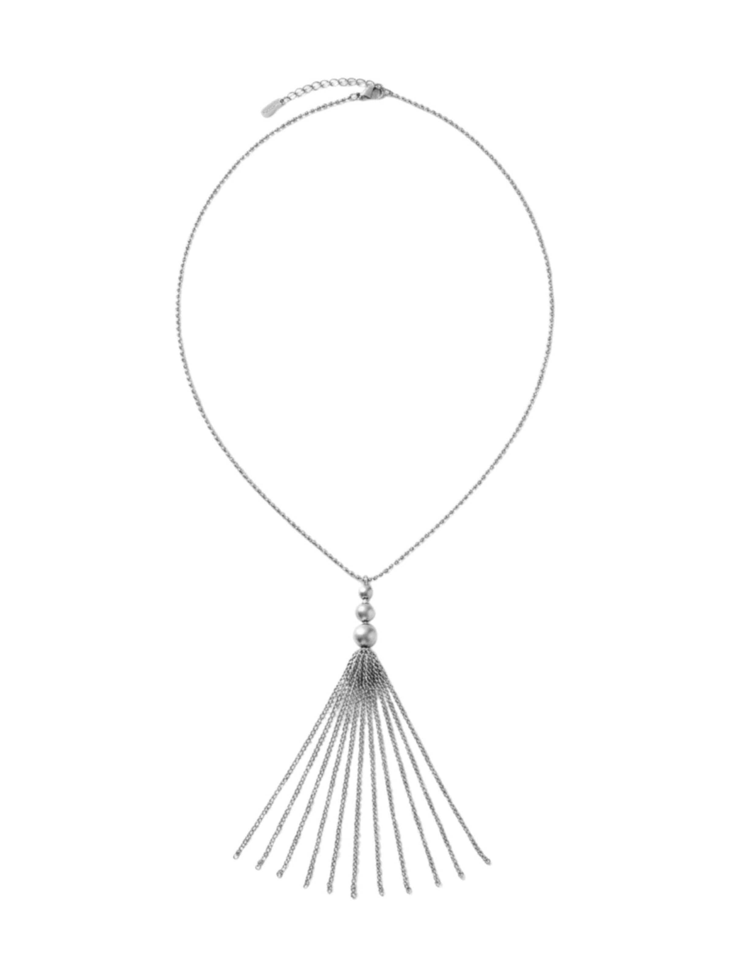 DNSK Copenhagen Ketting 'LINNEA' in Zilver: voorkant