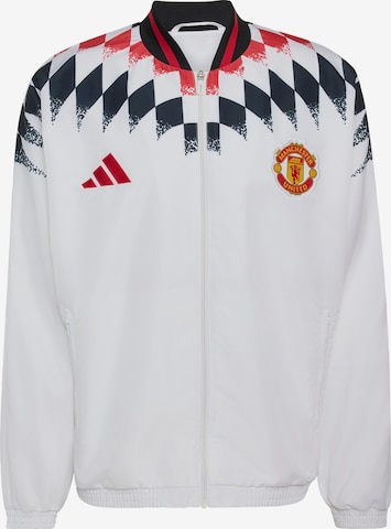ADIDAS PERFORMANCE - Chaqueta de chándal 'Manchester United Stadium' en blanco: frente