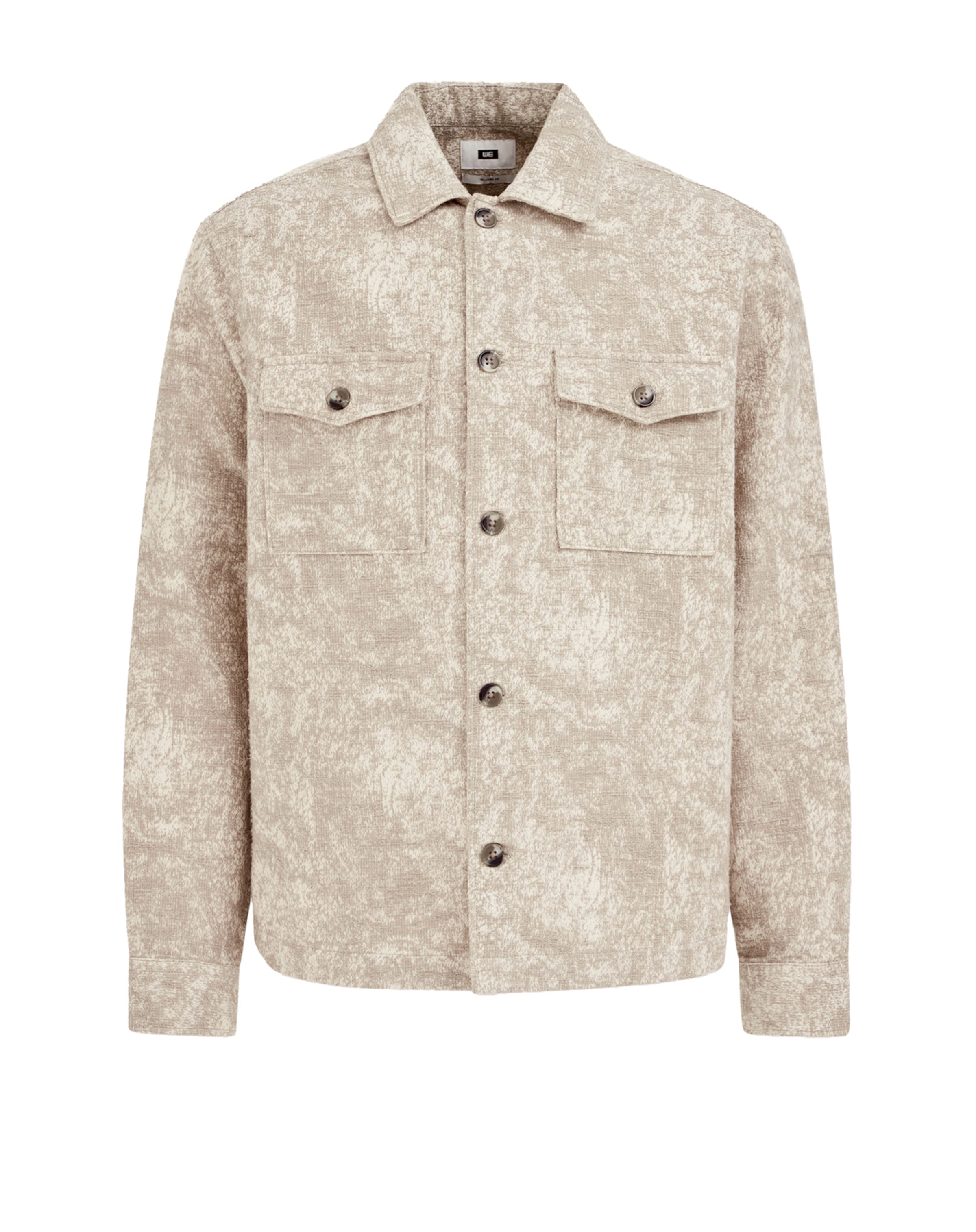 WE Fashion - Ajuste confortable Camisa en beige: frente