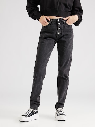 Calvin Klein Jeans Regular Дънки 'MOM Jeans' в сиво: отпред