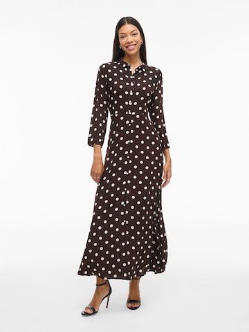 VILA - Vestido camisero 'VIAya Paya' en marrón: frente