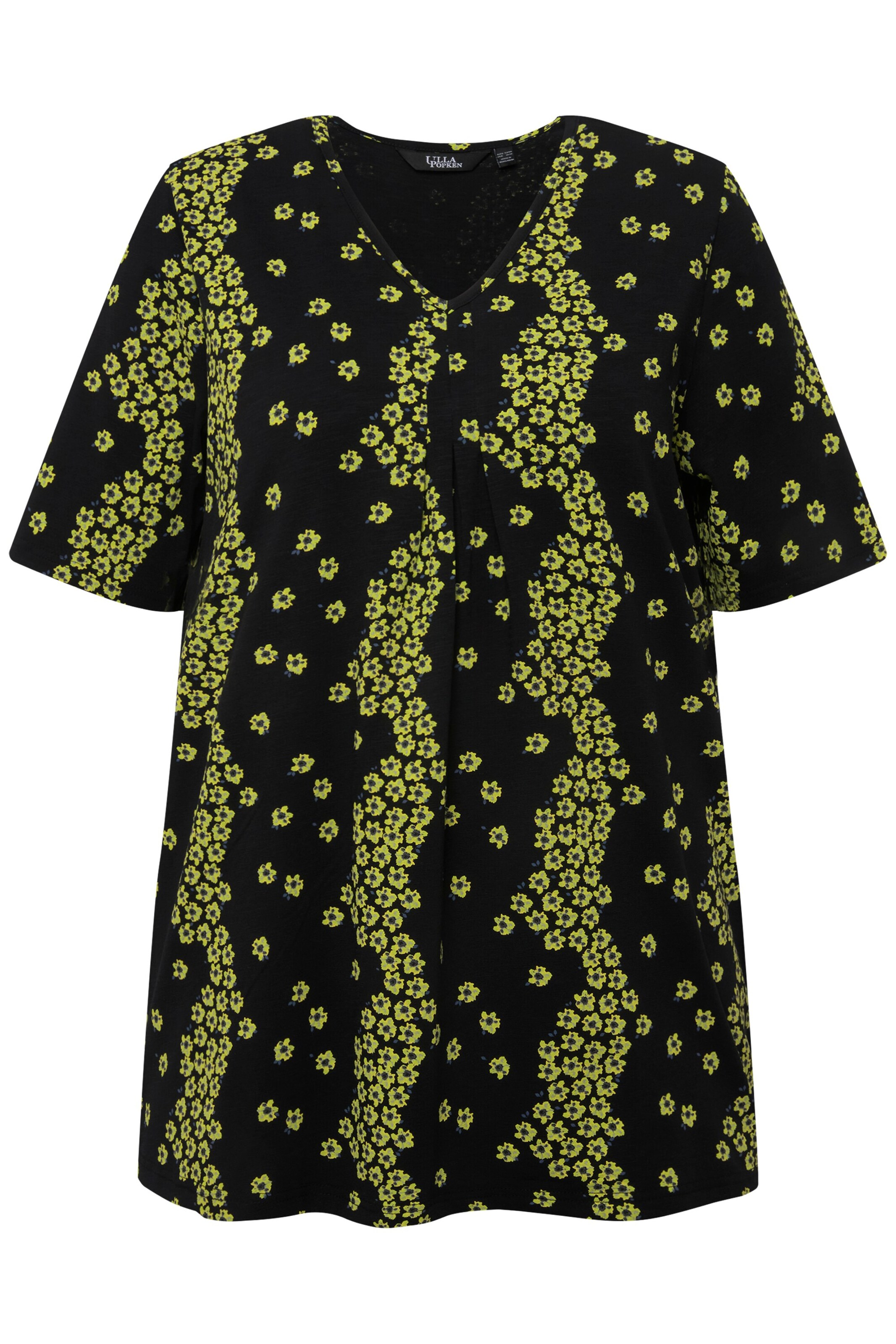 Ulla Popken Shirt in Zwart: voorkant