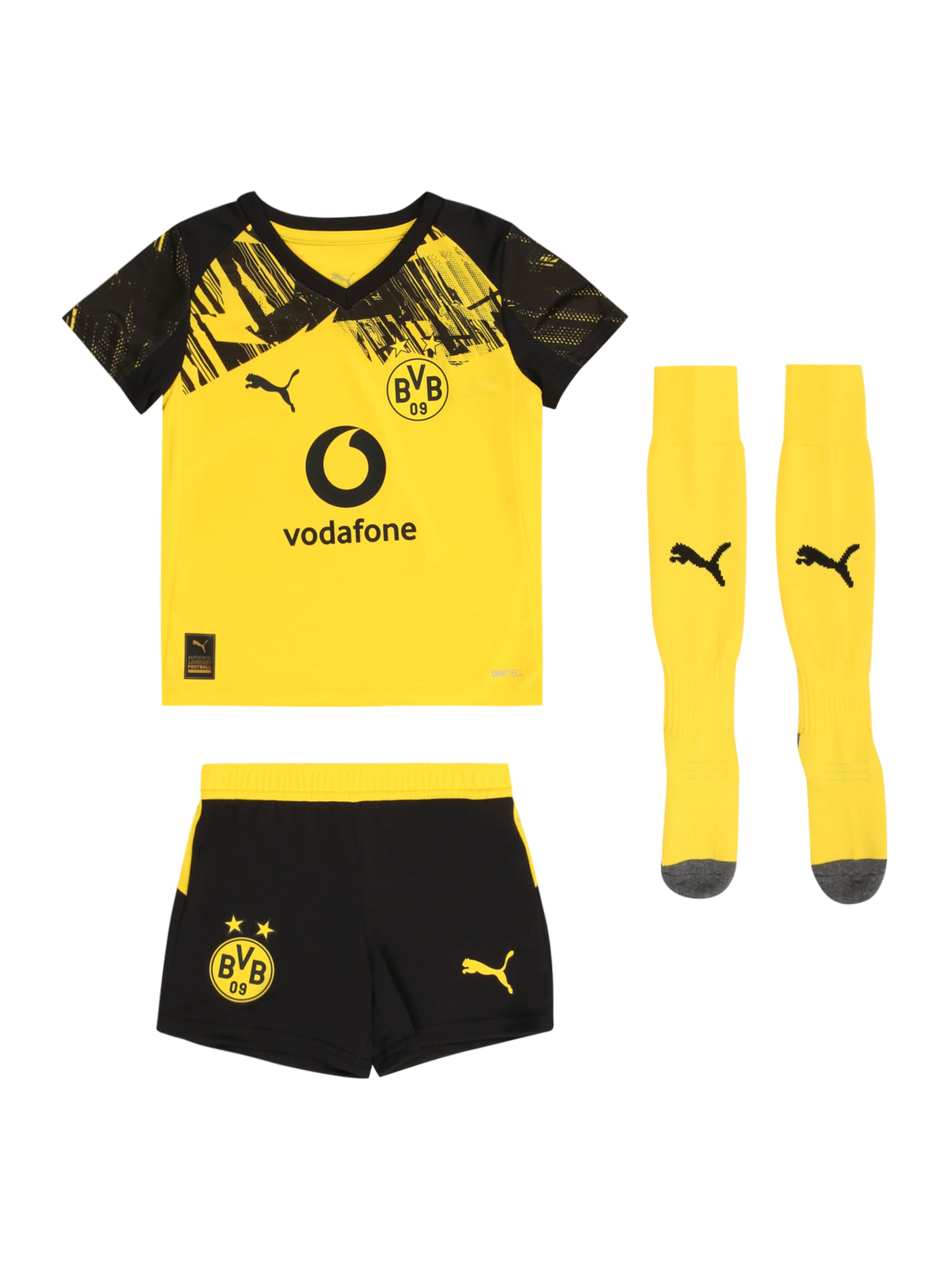 PUMA Treenipuku 'Borussia Dortmund 25/26' värissä keltainen: etupuoli