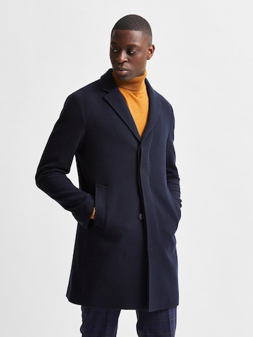 SELECTED HOMME Between-Seasons Coat 'Hagen' in Blue: front