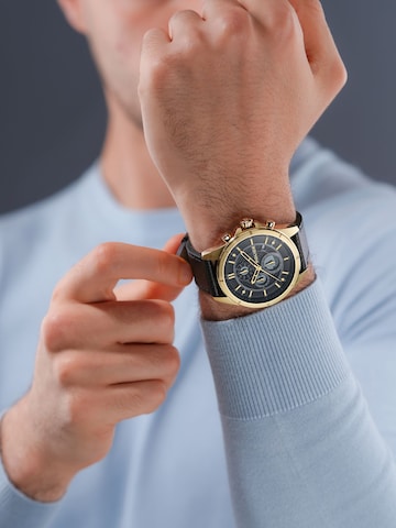 POLICE Analog watch 'Burbank' in Gold: front