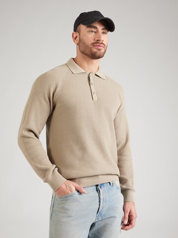 Only & Sons Sweater 'ONSBRUCE' in Beige: front