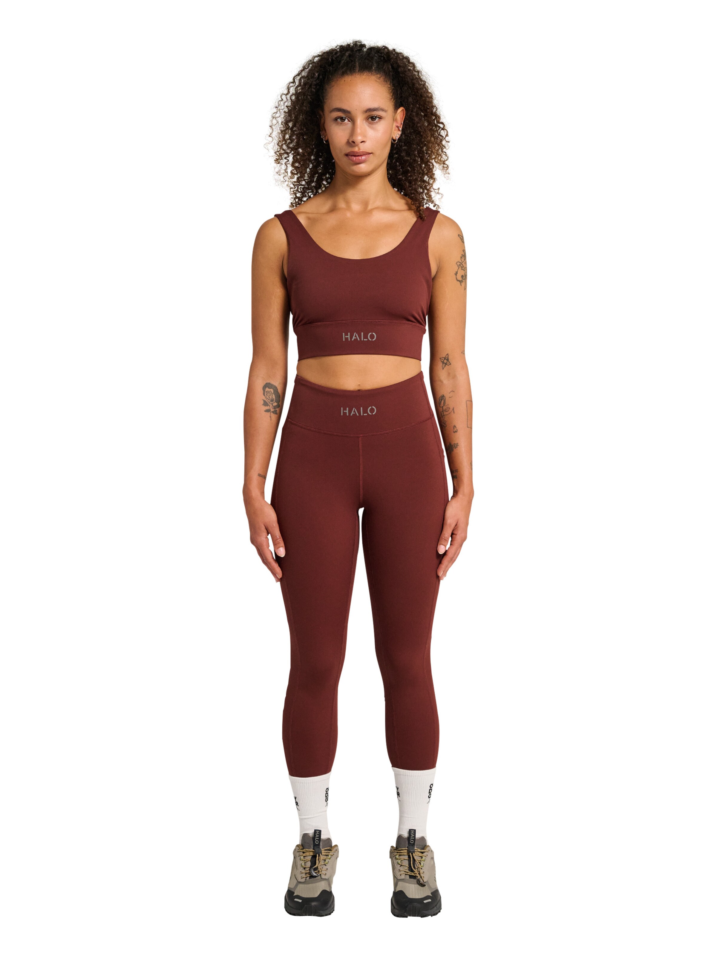 HALO Skinny Leggings in Bruin: voorkant