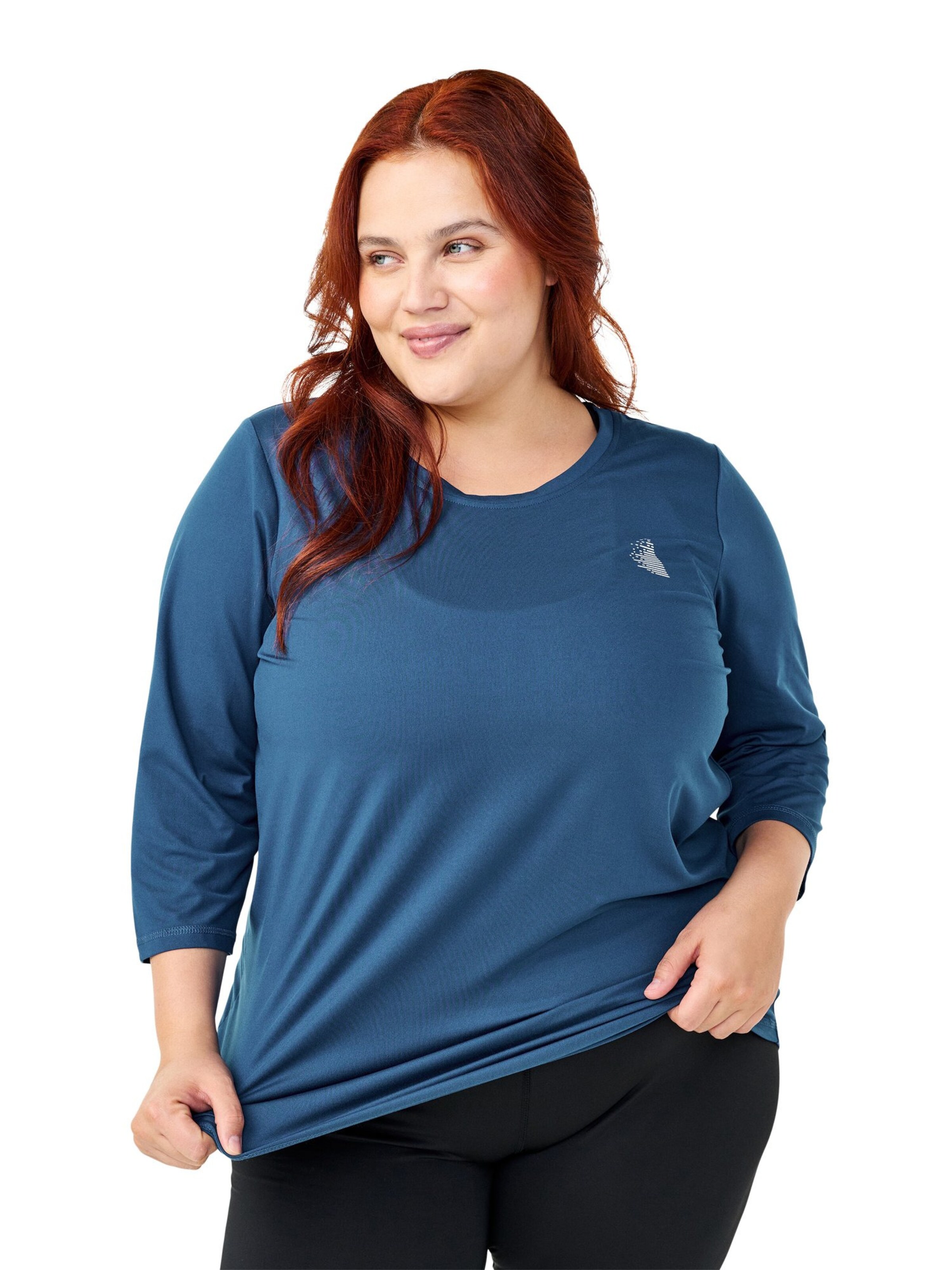 Active by Zizzi Functioneel shirt in Blauw: voorkant