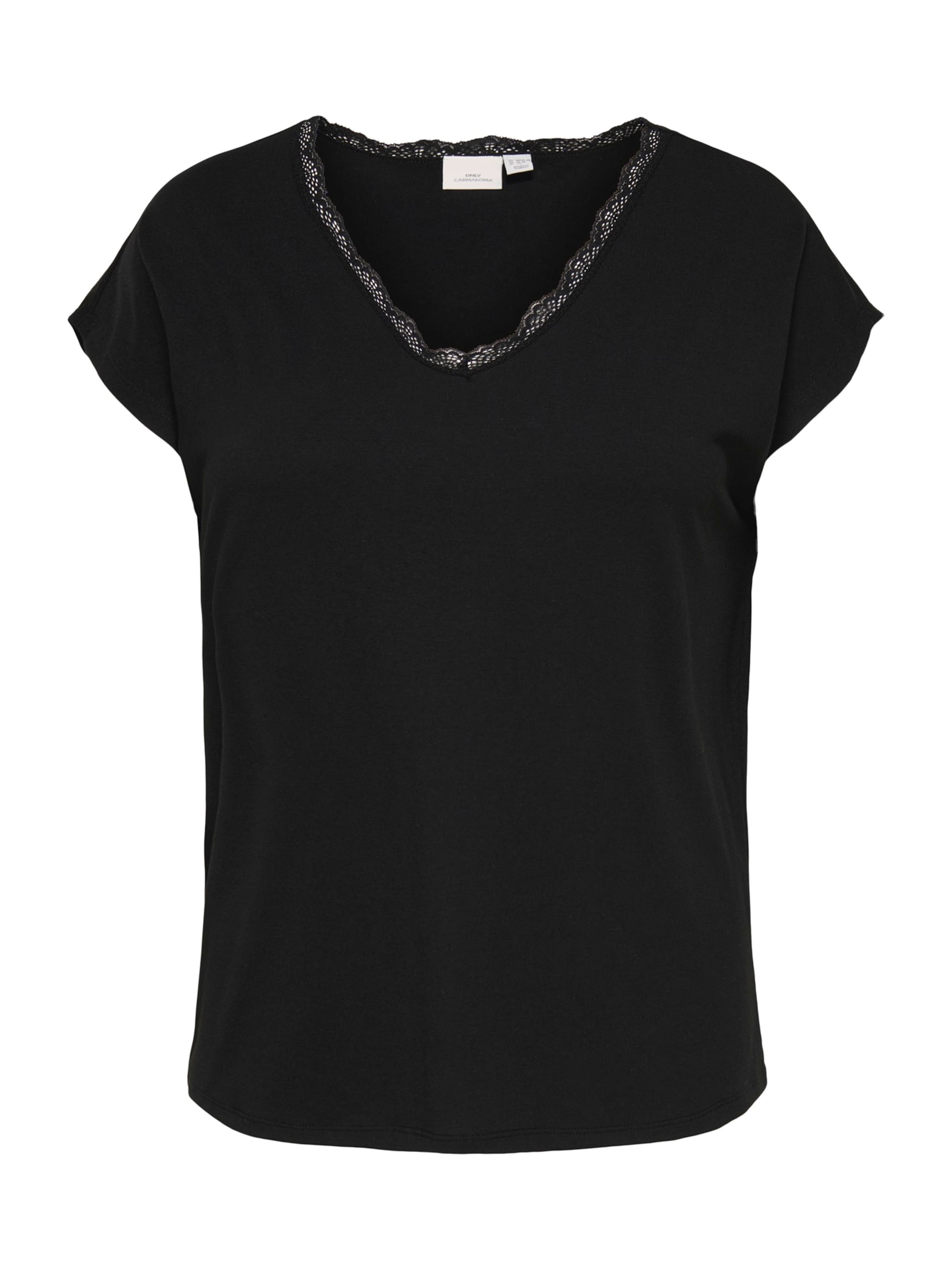 ONLY Carmakoma - Camiseta 'CARMOSTER' en negro: frente