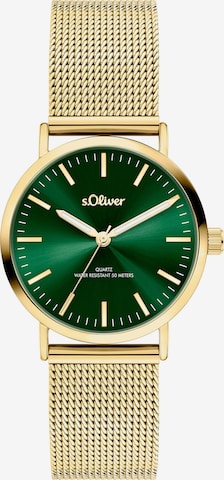 Montre à affichage analogique s.Oliver en or : devant