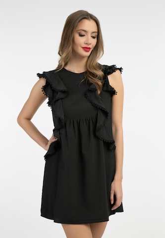 faina Dress in Black: front