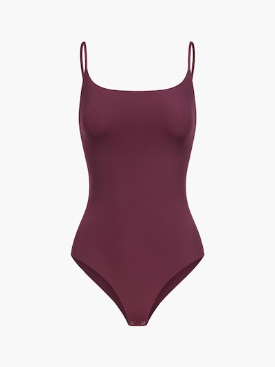 cfab (formerly creamy fabrics) Body moldeador 'Cami Bodysuit mit String' en XS en borgoña, Vista del producto