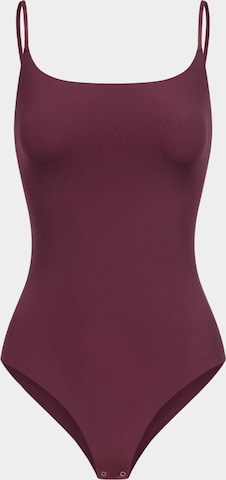 Body modellante 'Cami Bodysuit mit String' di cfab (formerly creamy fabrics) in rosso: frontale