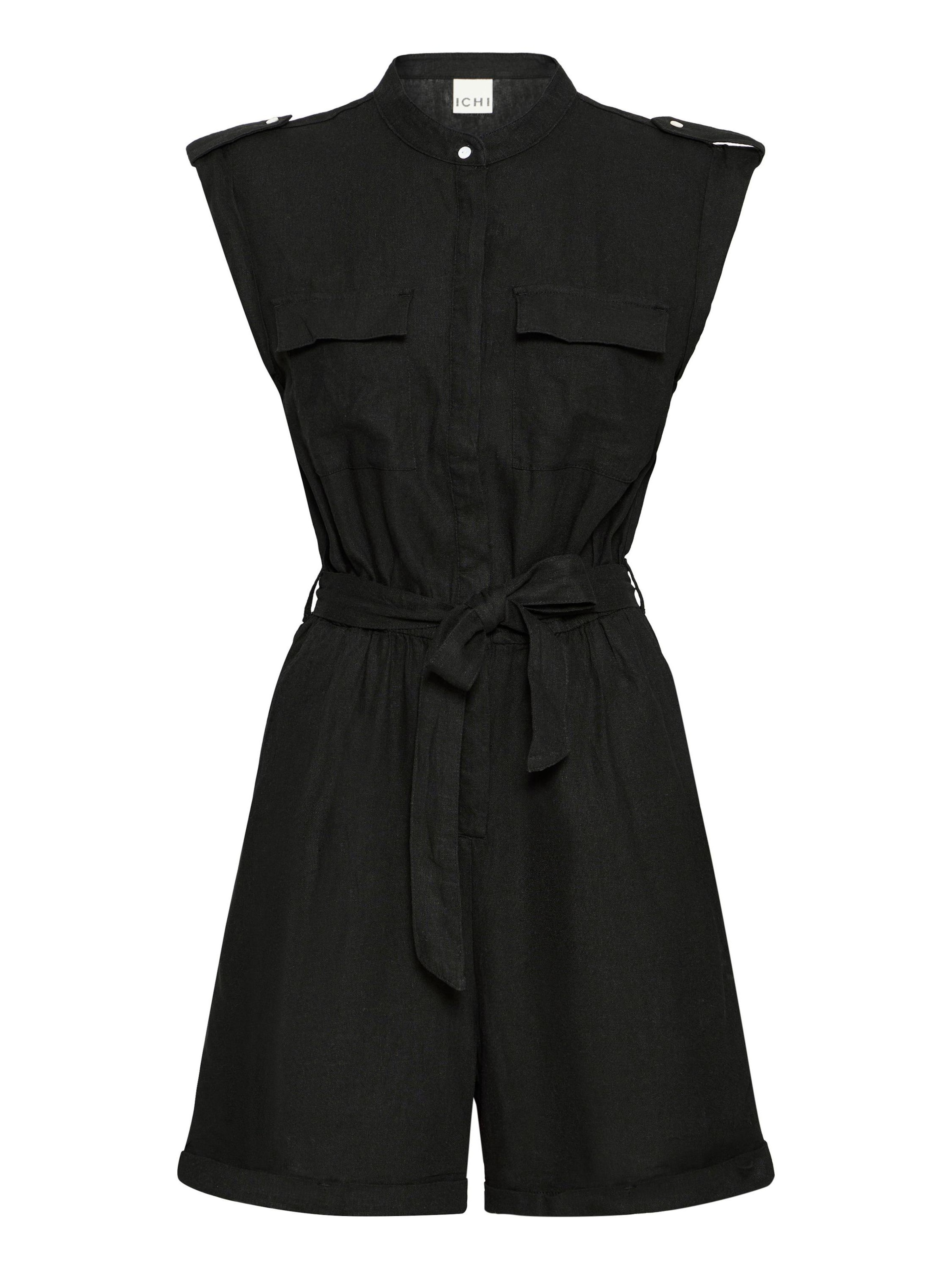 ICHI Jumpsuit 'Ihlinno' in Zwart: voorkant