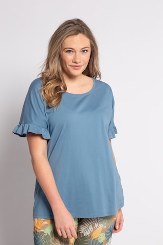 T-shirt Ulla Popken en bleu : devant