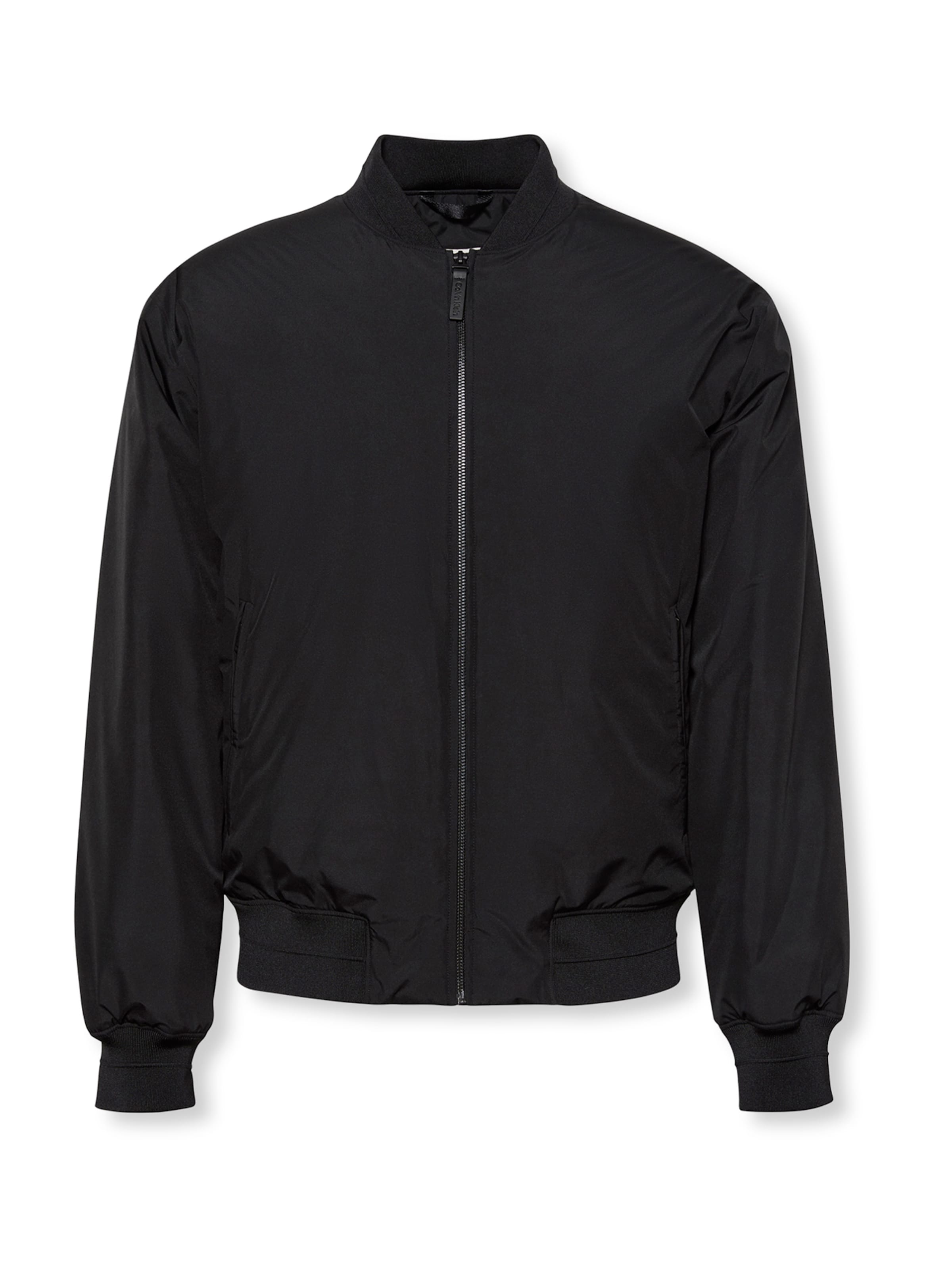 Calvin Klein Φθινοπωρινό και ανοιξιάτικο μπουφάν σε μαύρο: μπροστά