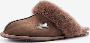 Australia Luxe Collective - Pantufa em castanho: frente