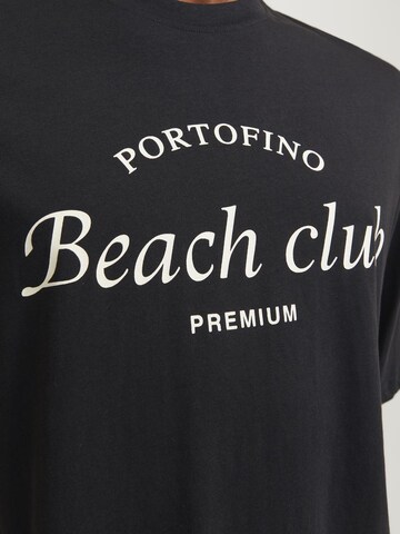 T-Shirt 'OCEAN CLUB' JACK & JONES en noir