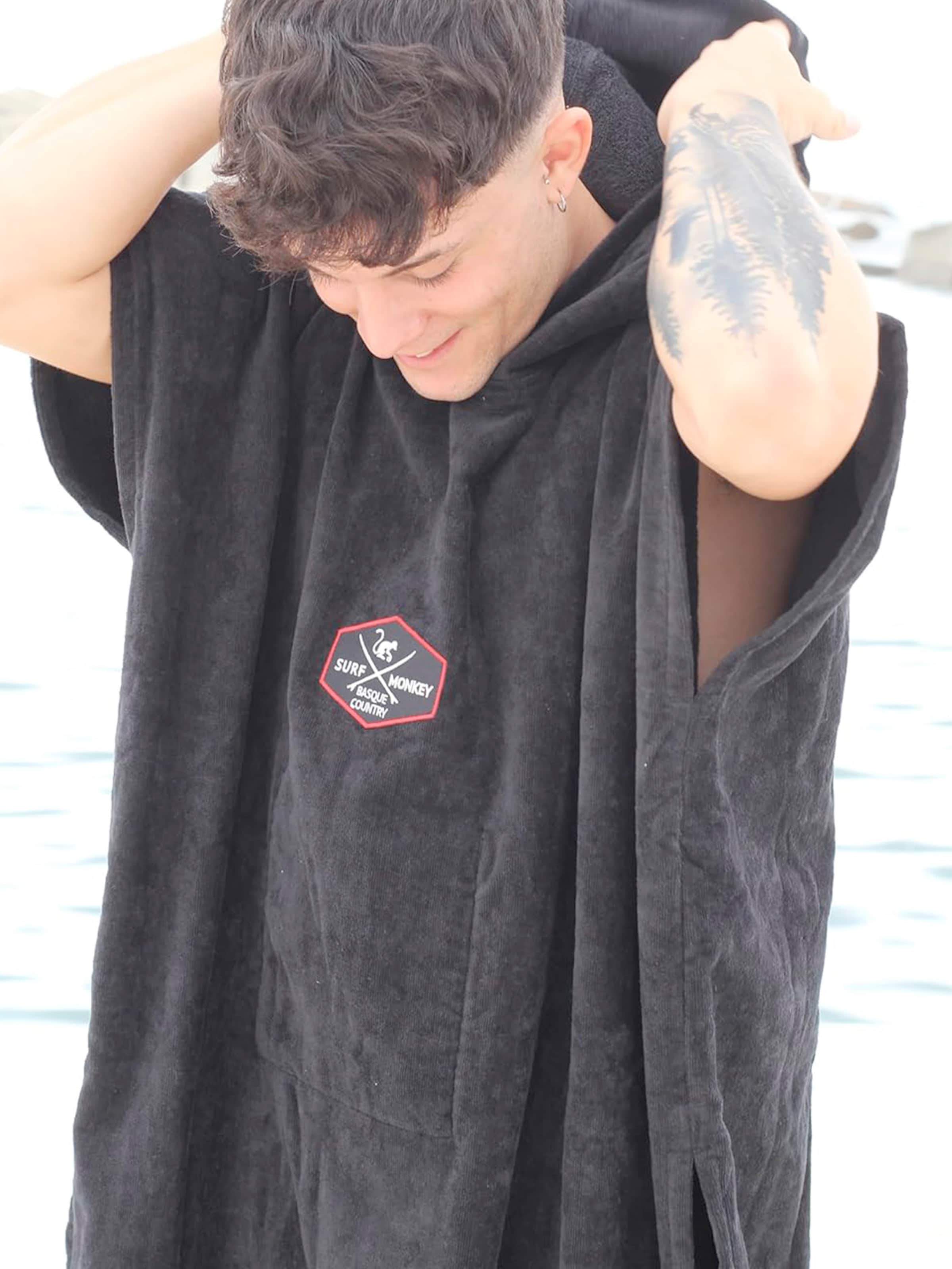Surf Monkey Towel in Black