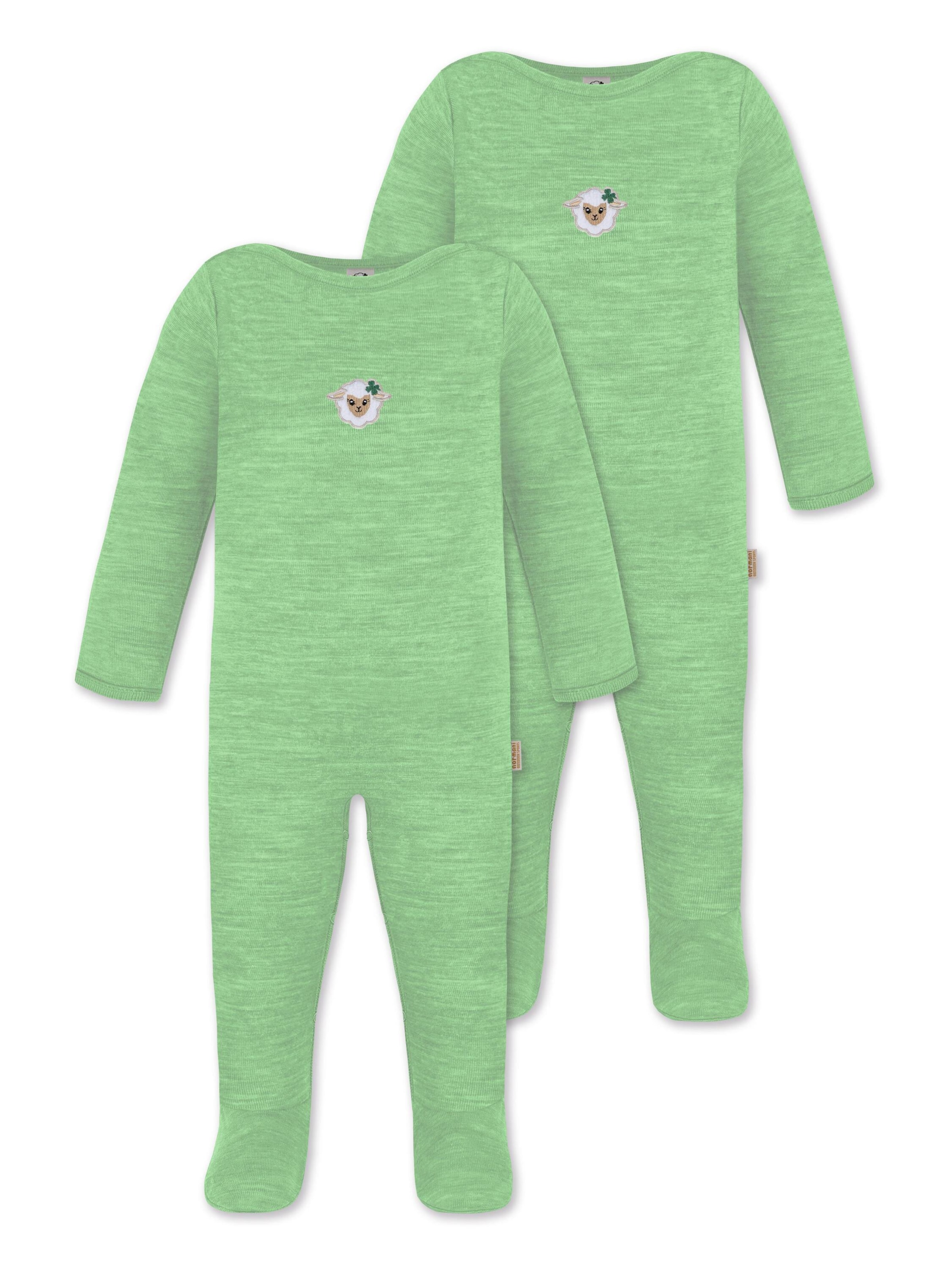 Barboteuse / body 'Levin' normani en vert : devant