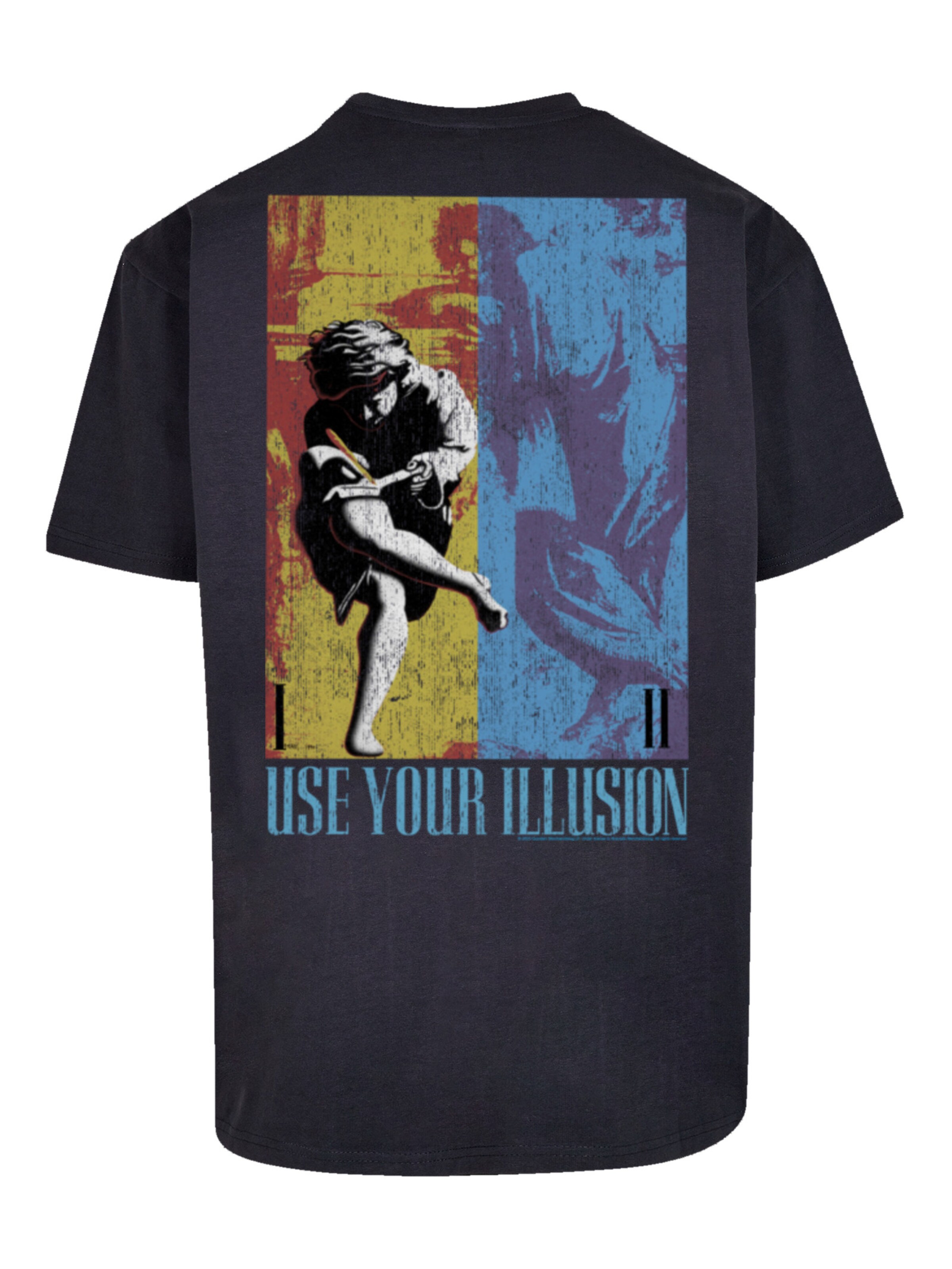 T-Shirt 'Guns 'n' Roses Music Double Illusion' F4NT4STIC en bleu