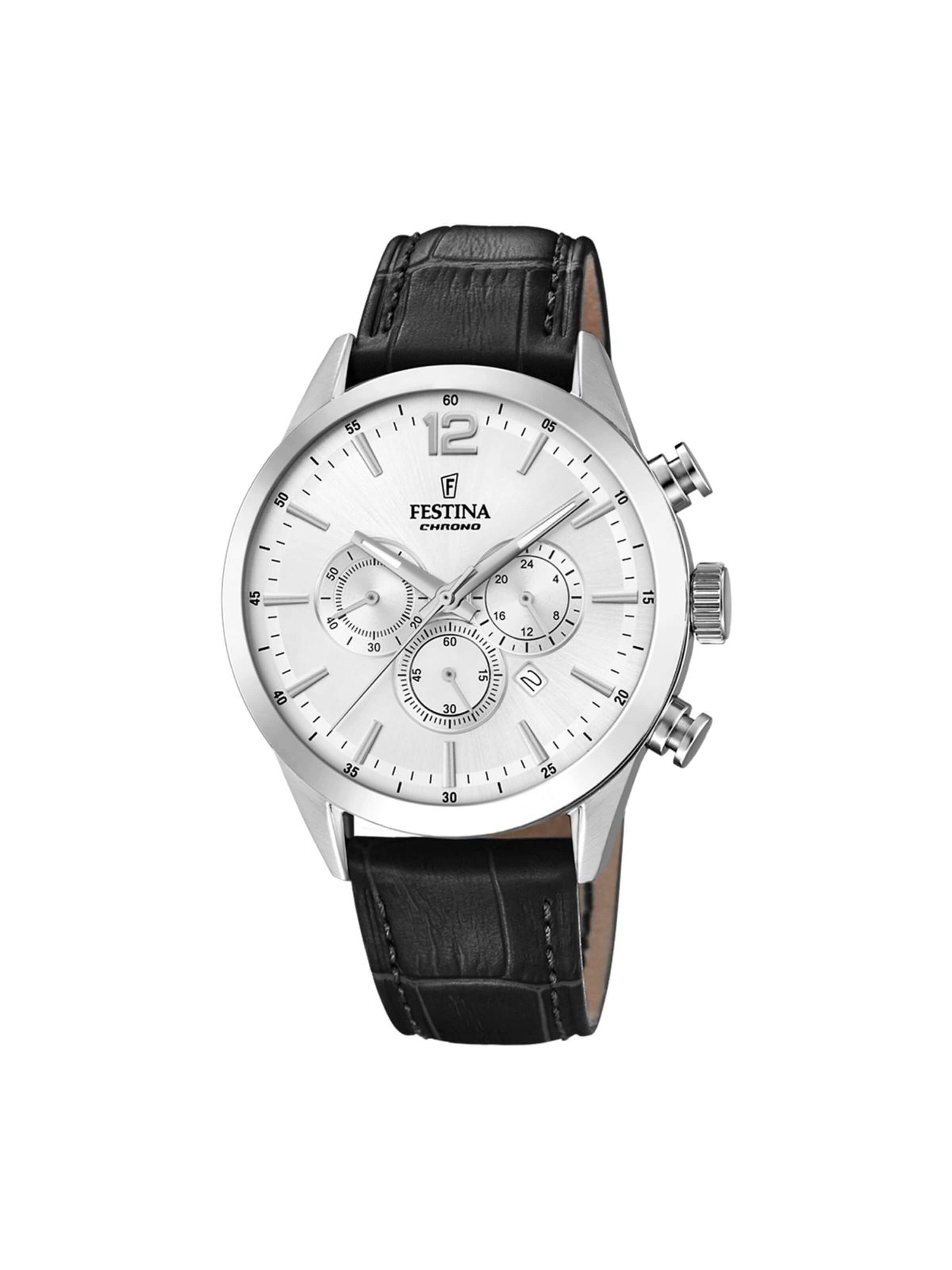 Montre à affichage analogique 'TIMELESS CHRONOGRAPH' FESTINA en argent : devant