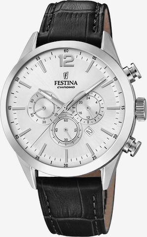 Montre à affichage analogique 'TIMELESS CHRONOGRAPH' FESTINA en argent : devant