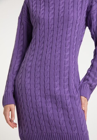 MYMO Knitted dress in Purple