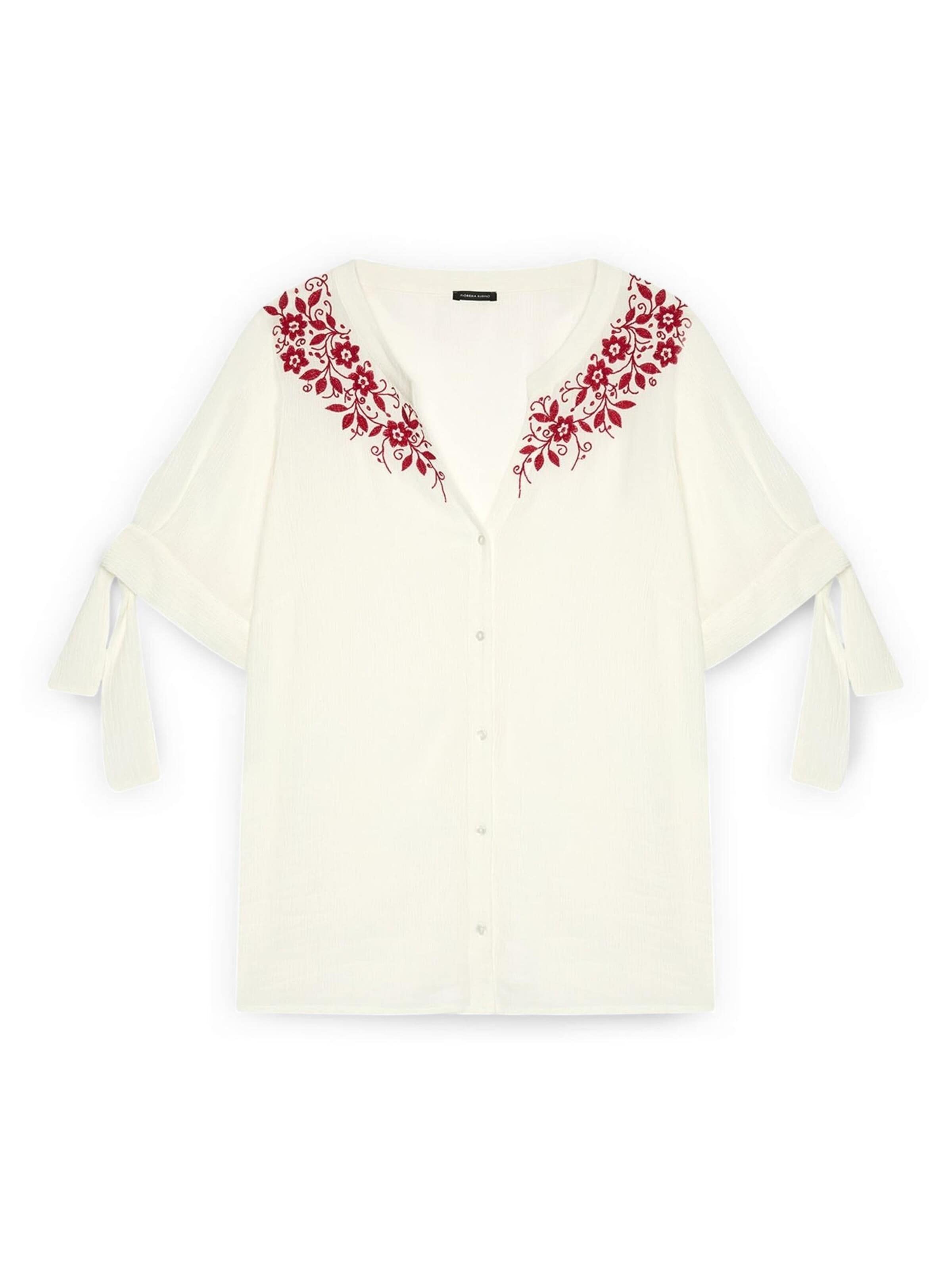 Camicia da donna di Fiorella Rubino in bianco: frontale