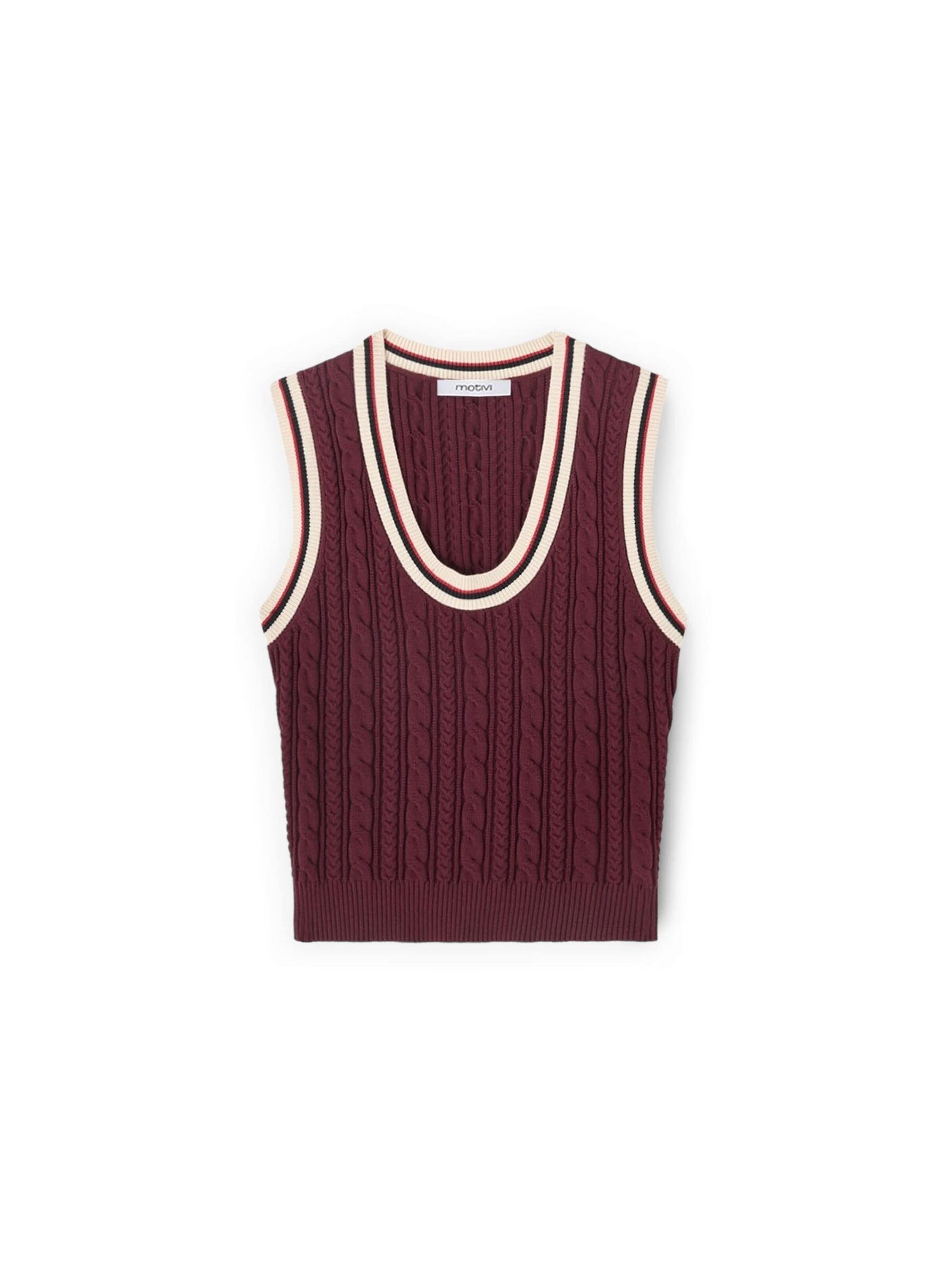 Pull-over MOTIVI en rouge : devant